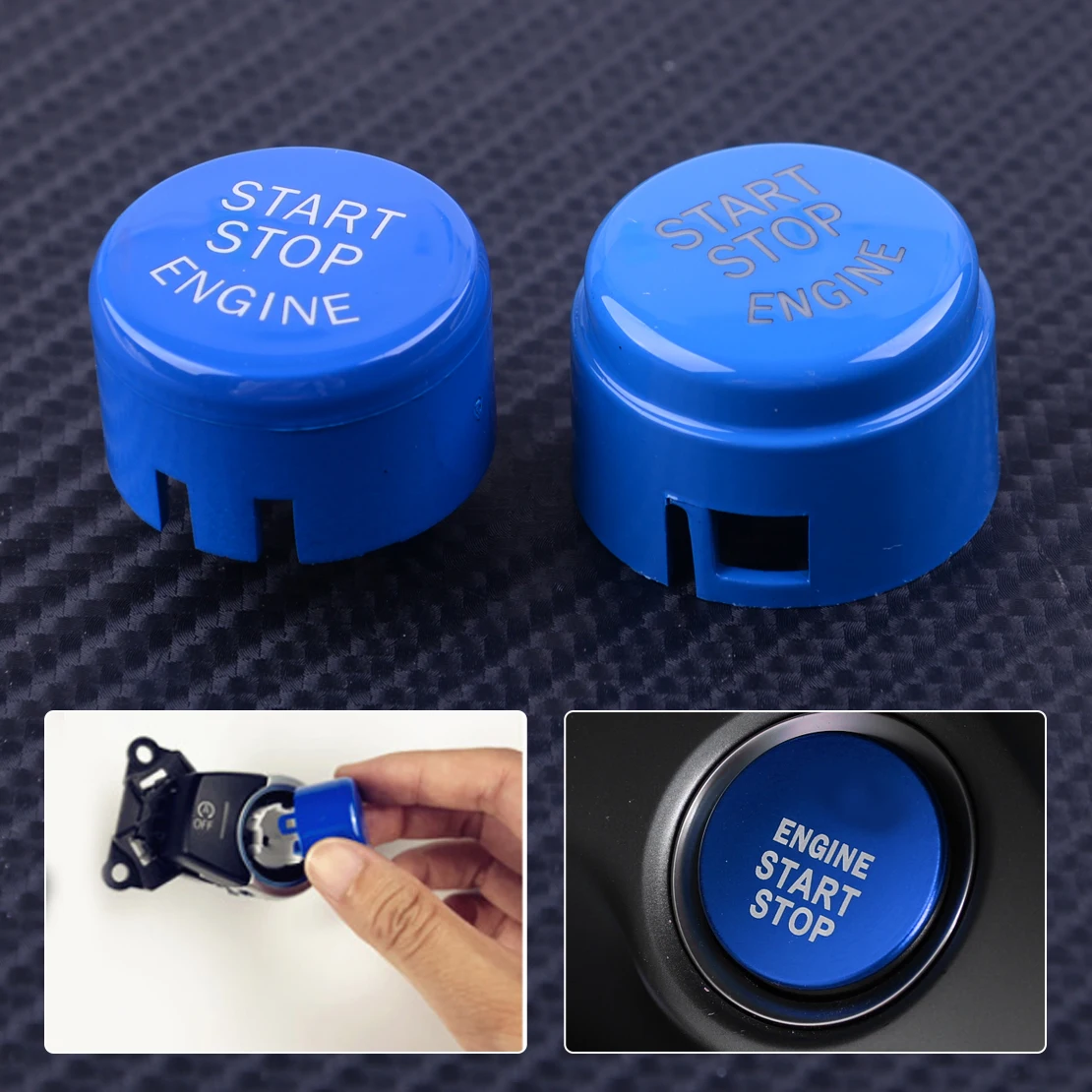 

Blue Start Stop Engine Ignition Button Push Switch Cover Fit For BMW 1 2 3 4 5 6 7 Series F20 F30 F10