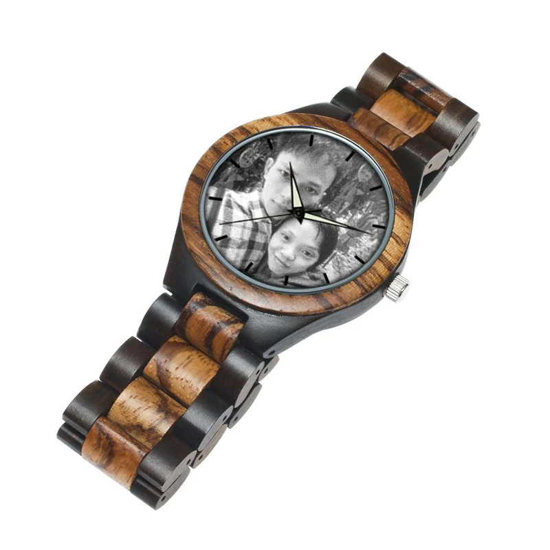 zebra wooden band watch male clock 2