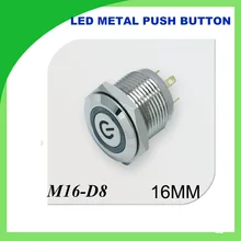 metal push button LED Light 16mm Metal Momentary Push Button Switch 1PCS character illuminated