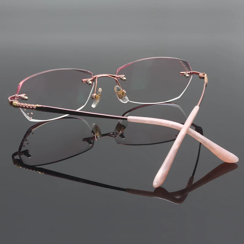 Модные очки 8059 алмаз для обрезки очки без оправы рецептурная оптика очки рамка для женщин очки