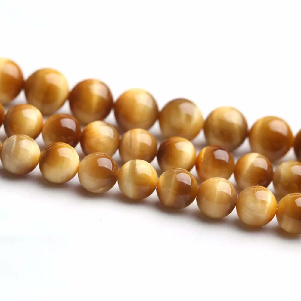 Natural-Golden-Tiger-Eye-Agates-Stone-Beads-Round-Loose-15-Strand-Size-4-6-8-10