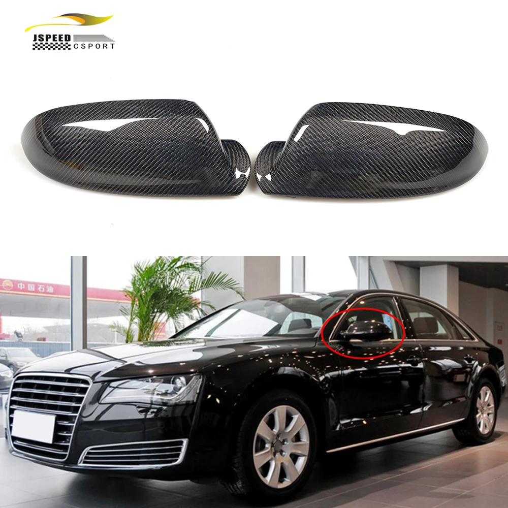 

Replacement Styling Carbon Fiber Car Racing Mirror Covers for Audi A8 D4 2013 - 2017