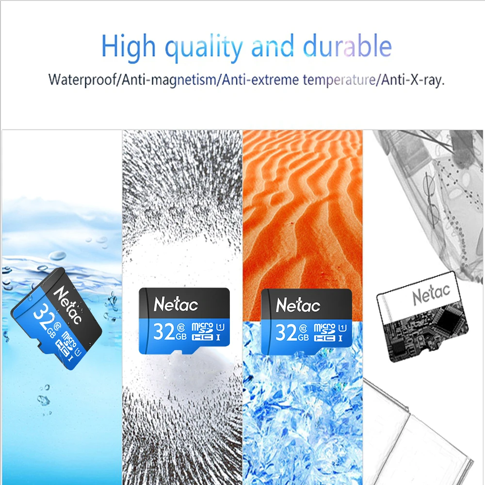  Netac P500 Class 10 32GB 32G 64GB 128GB TF Flash Memory Card Data Storage UHS-1 Up to 80/90MB/s mem