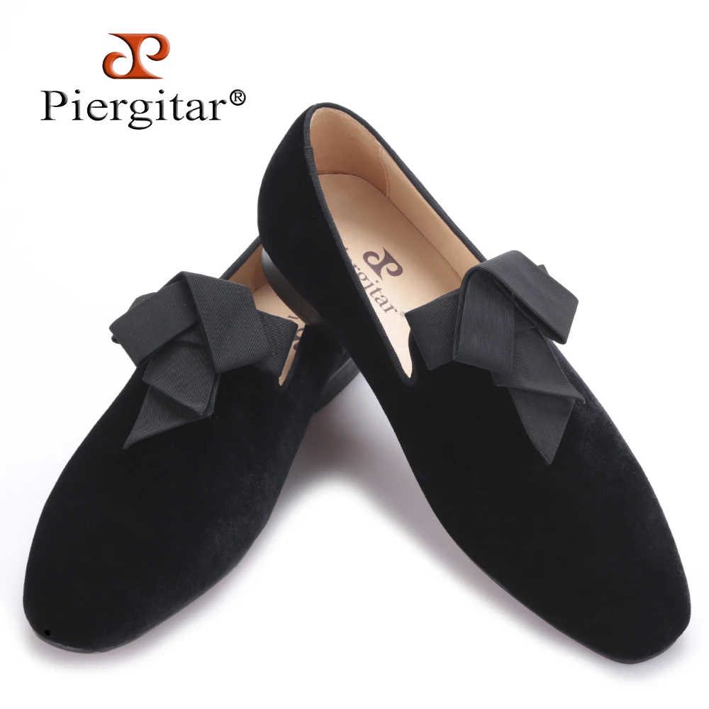 

2019 handsome smoking slipper in black silk with a refined velvet band detail Party and Wedding men loafers male dress shoes