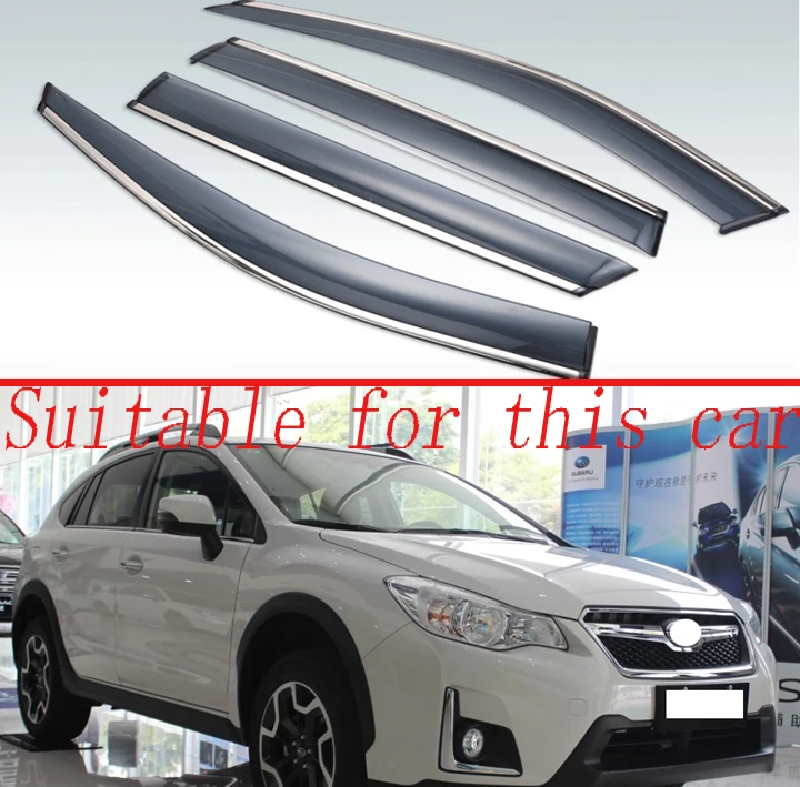 Для Subaru XV 2011- пластиковый Наружный козырек вентиляционные Шторы окно Защита от солнца Дождь Отражатель 4 шт