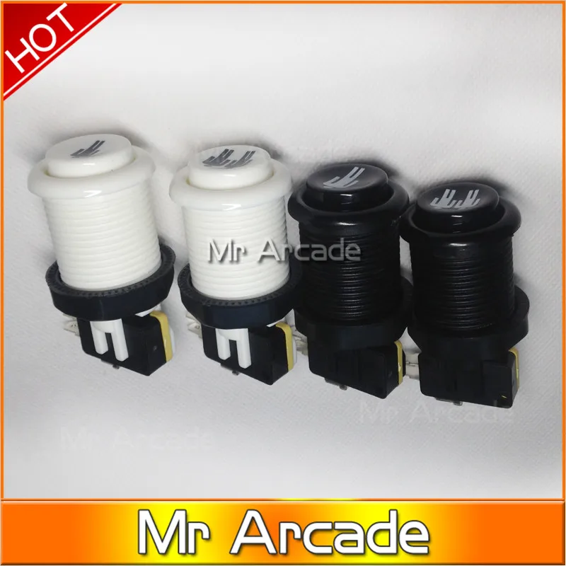 

2016 New Arcade Push PLAYER1 PLAYER2 BLACK Button WHITE Button Durable Multicade MAME Jamma Game Long Switch Mult-color
