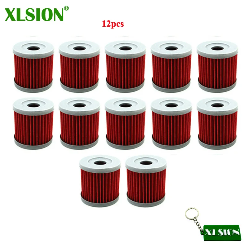 XLSION 12x масляные фильтры для Suzuki DRZ 400 400E 400S 400SM LTZ400 LTR450 LTZ LTR 450 QUADRACER ATV внедорожный