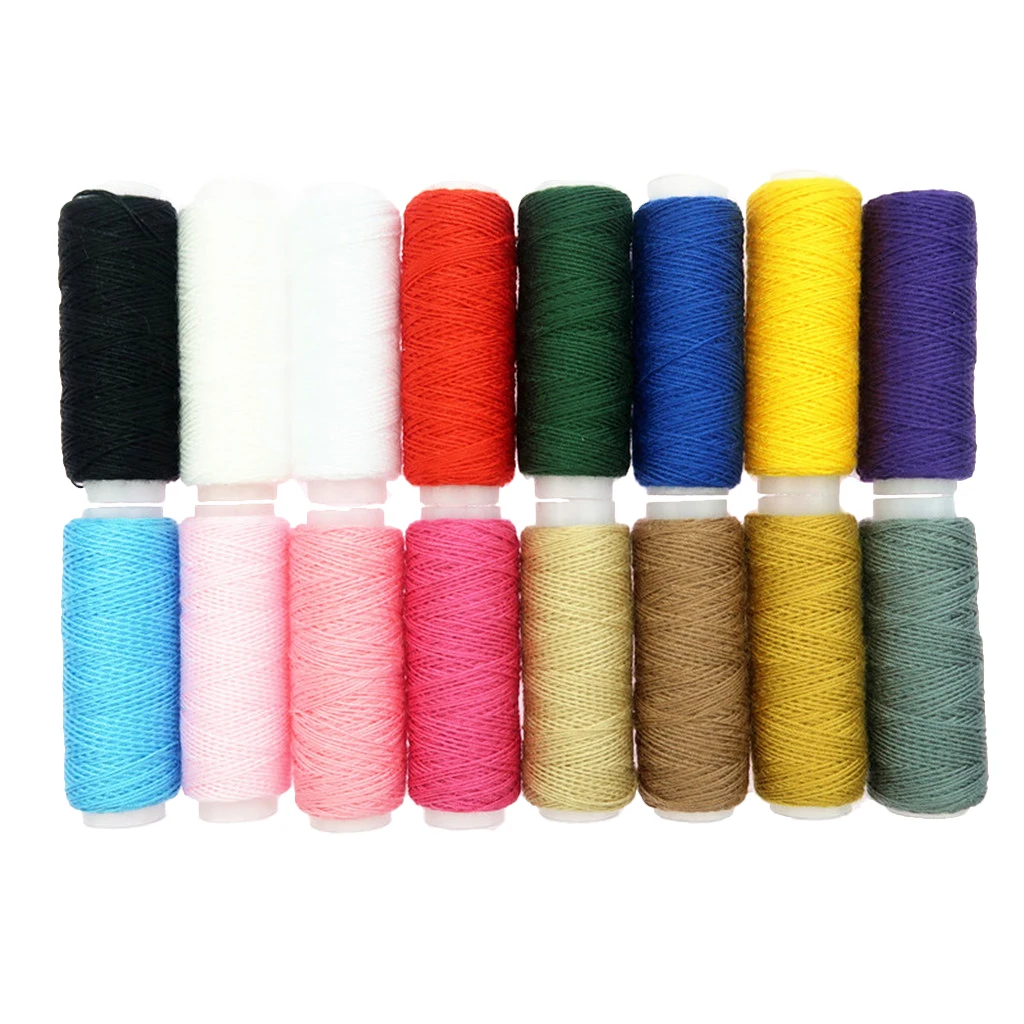 

16 Colors High Quality Polyester Sewing Thread for Jeans Coat Hat Sewing Accessories