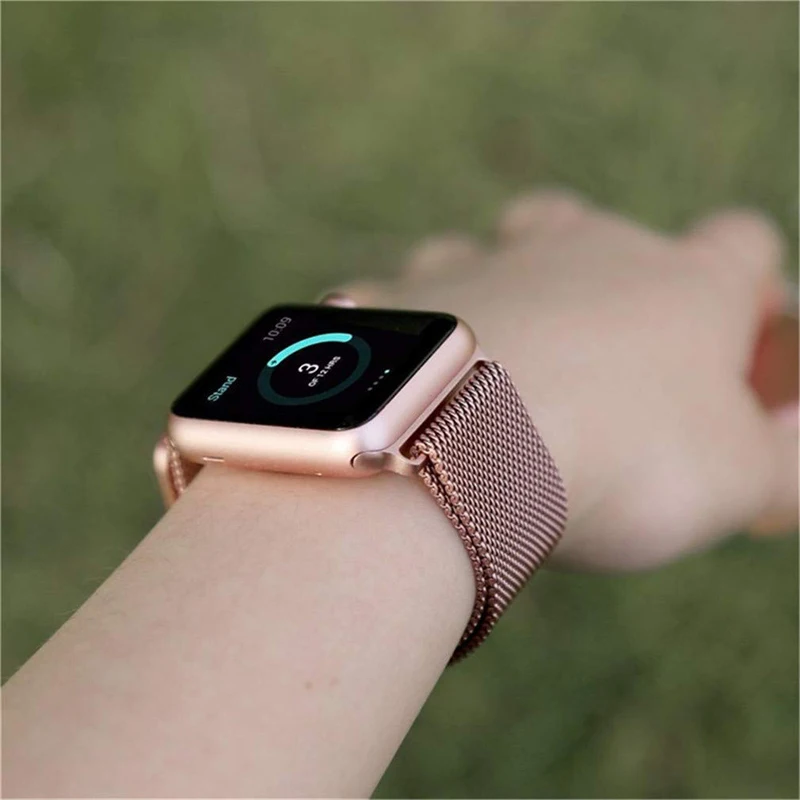 milanese loop strap for apple watch band 4 44mm 40mm 42mm 38mm stainless steel metal bracelet watchband for iwatch belt 4 3 2 1