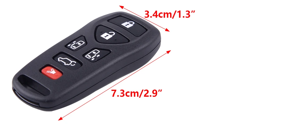 DWCX 6 кнопок автомобиля дистанционного ключа корпус Fob транспондер Keyless Подходит для Nissan Quest 2004 2005 2006 2007 2008 2009