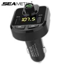 Автомобильный mp3 плеер Bluetooth USB музыкальный fm-передатчик Громкая связь ЖК-прикуриватель зарядное устройство двойной аккумулятор напряжение авто аксессуары