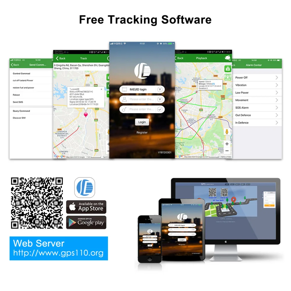 GPS Tracker Car Motorcycle Tracker GPRS Moto Vehicle Anti Theft Alarm System Relay Cut Off Fuel Oil TK110
