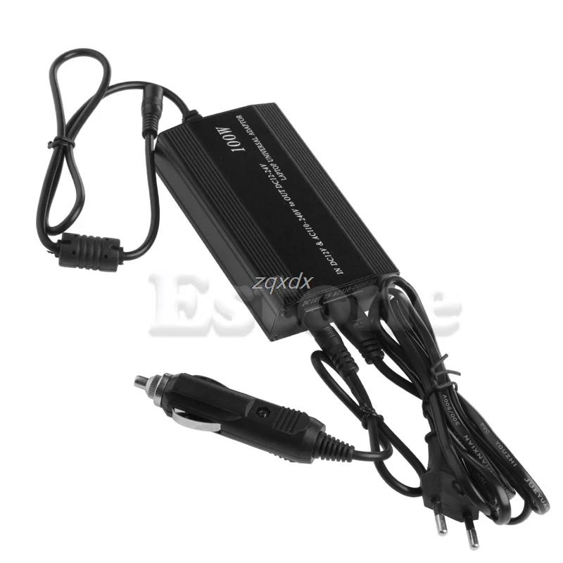 Универсальный 8 xtip разъемы AC/DC в DC инвертор автомобильное зарядное устройство источник питания Adpter с автомобильным зарядным устройством шнур адаптера для ноутбука EU штекер
