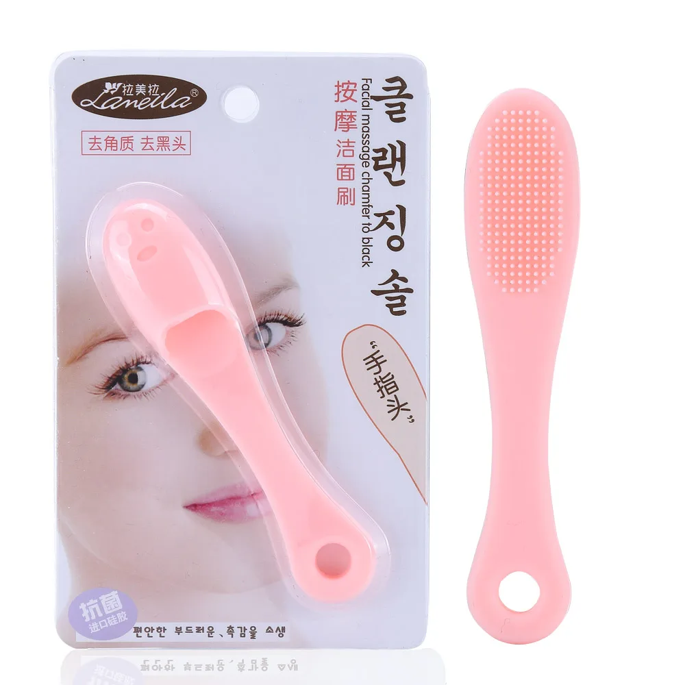 LAMEILA Soft Silicone Face Cleansing Brush Skin Care Facial Pore Cleaner Massage Brush Deep Cleaning Exfoliating