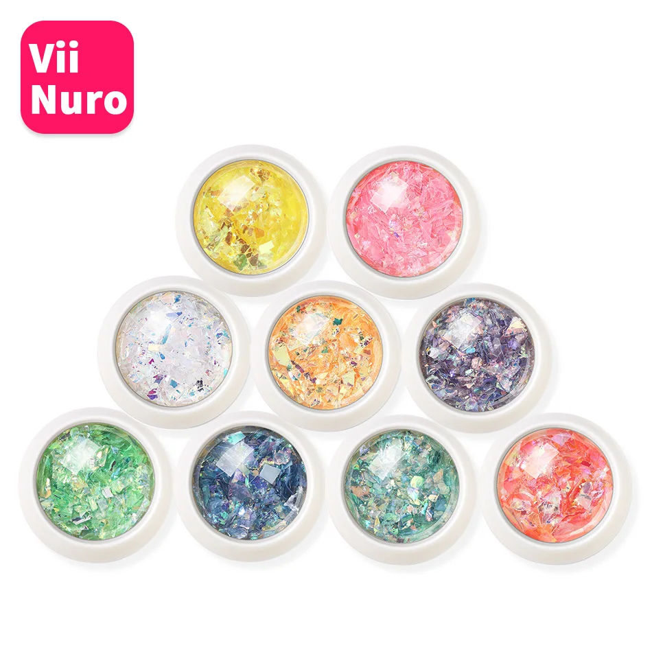 

OMlove 12 Colors Irregular Glitter Decoration For Paillette Nail Art DIY Nails Accessories For Nail Design Fingernails Supplies