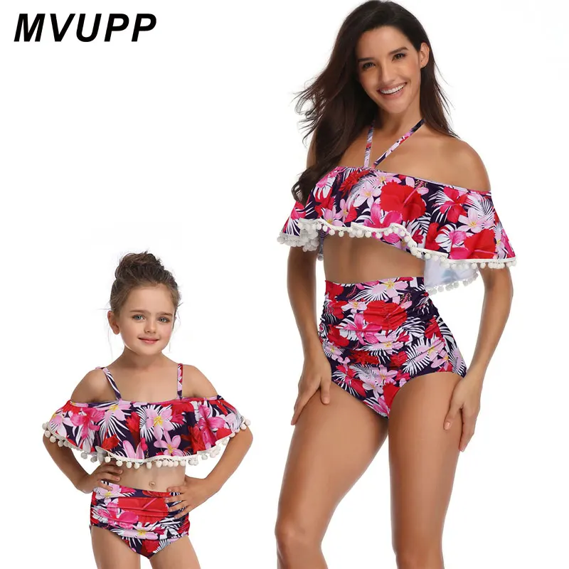 mommy and me high waisted bikini