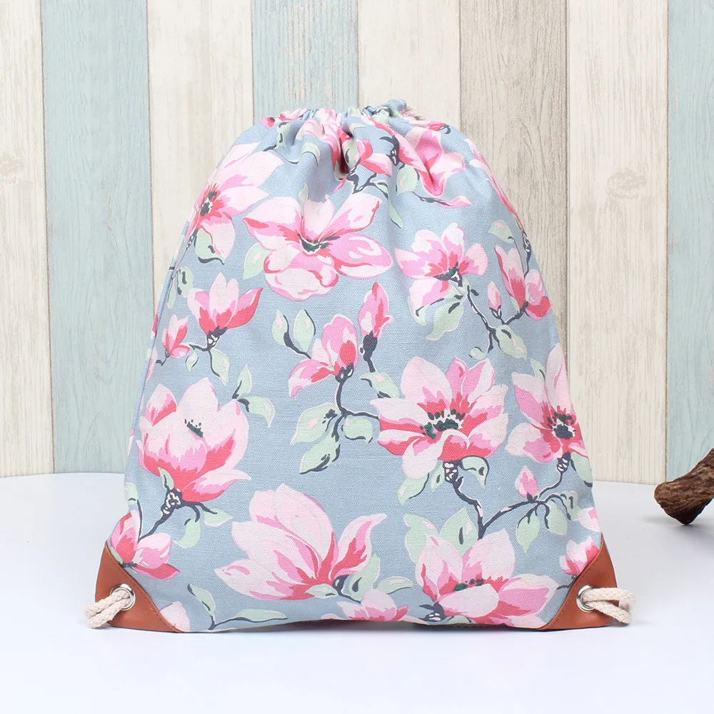 New Arrival Backpack Fashion Women Canvas Printing High Capacity Bucket