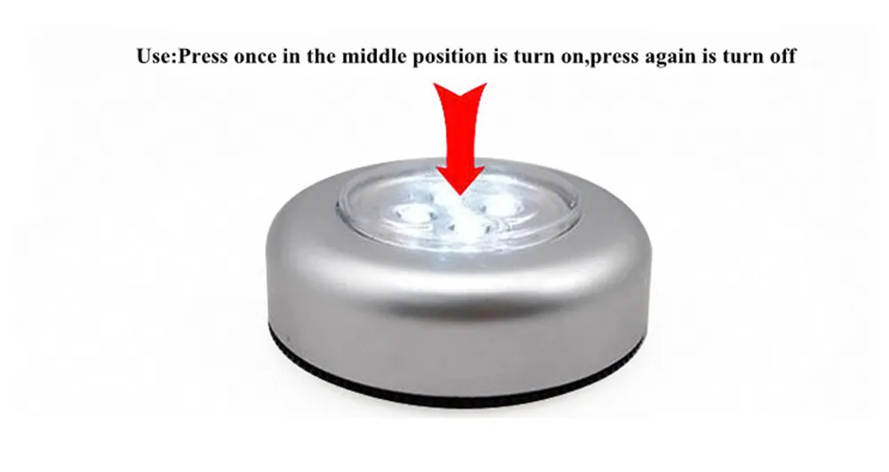 Mini Car LED Night Light Battery Power Enery Saving Wardrobe Refrigerator Kitchen Closet Stick Touch Celling Lamp (5)