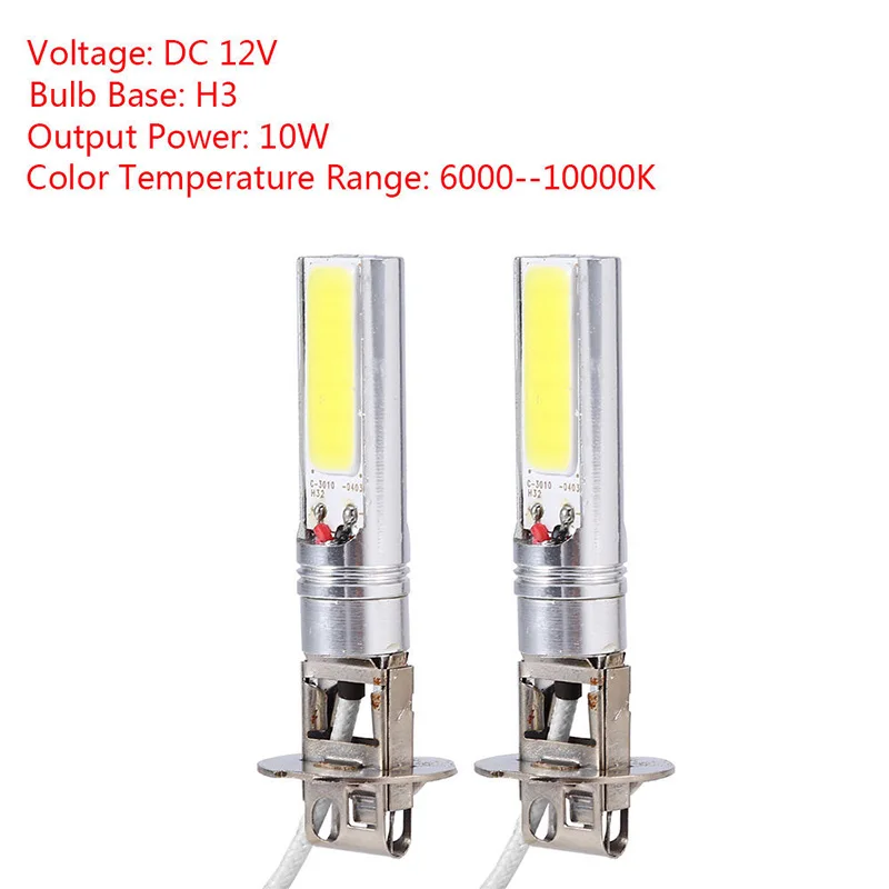 2 шт. H3 удара светодио дный яркий Ксеноновые Белый 6000 К Авто Туман свет лампы 12 В много