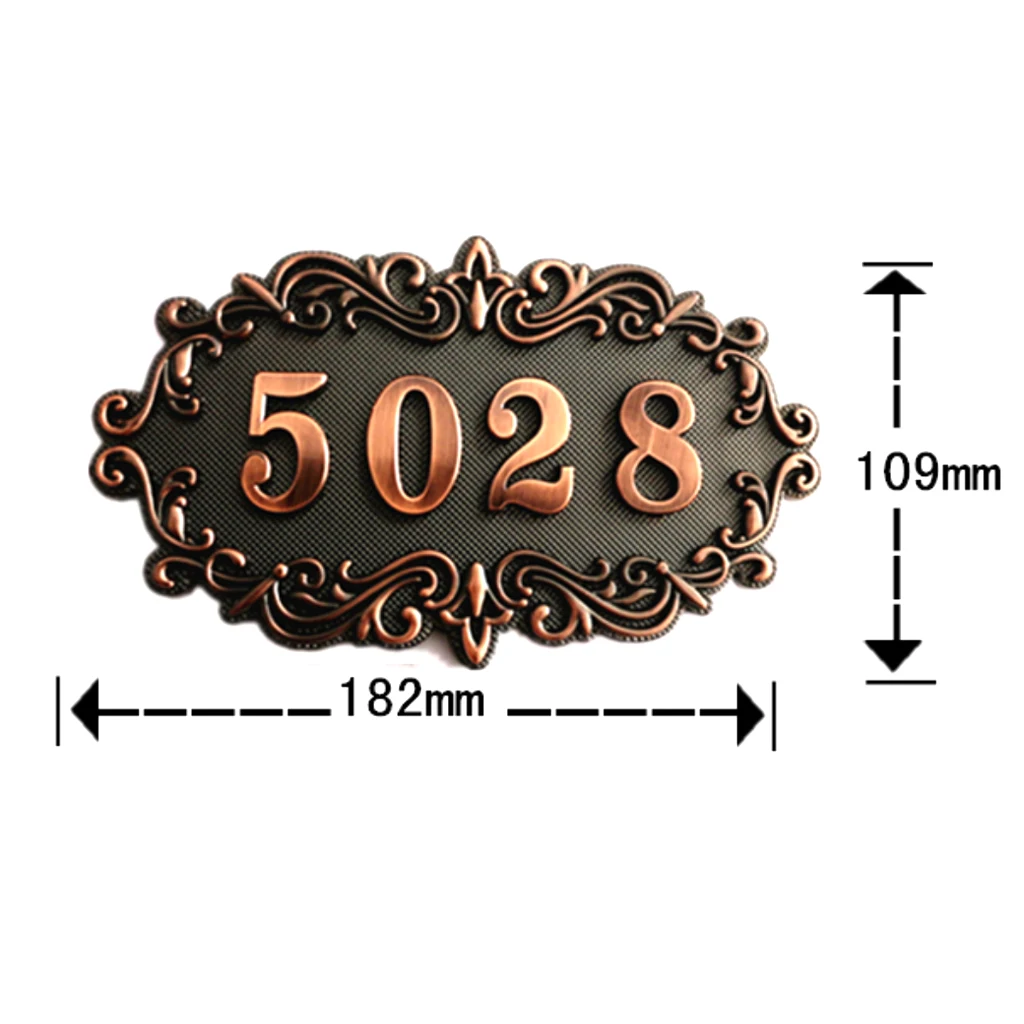 European Style Door Plate Bedroom Door Sign House Hotel Door Number Sticker Plaque Sign Decoration