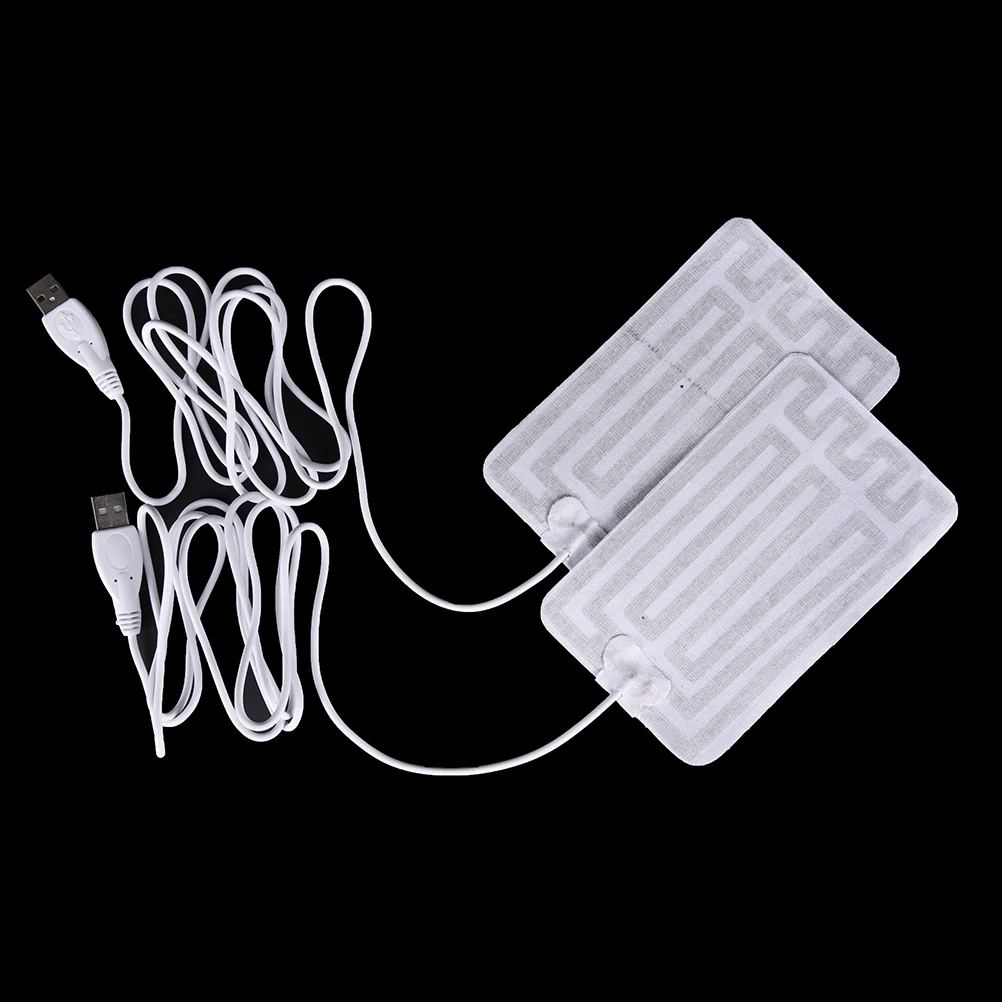5 В USB грелки для DIY перчаткосушитель с USB разъемом теплые коврики для мыши для нагревания ног коленей из углеродного волокна Heating Health Care 8x13 см