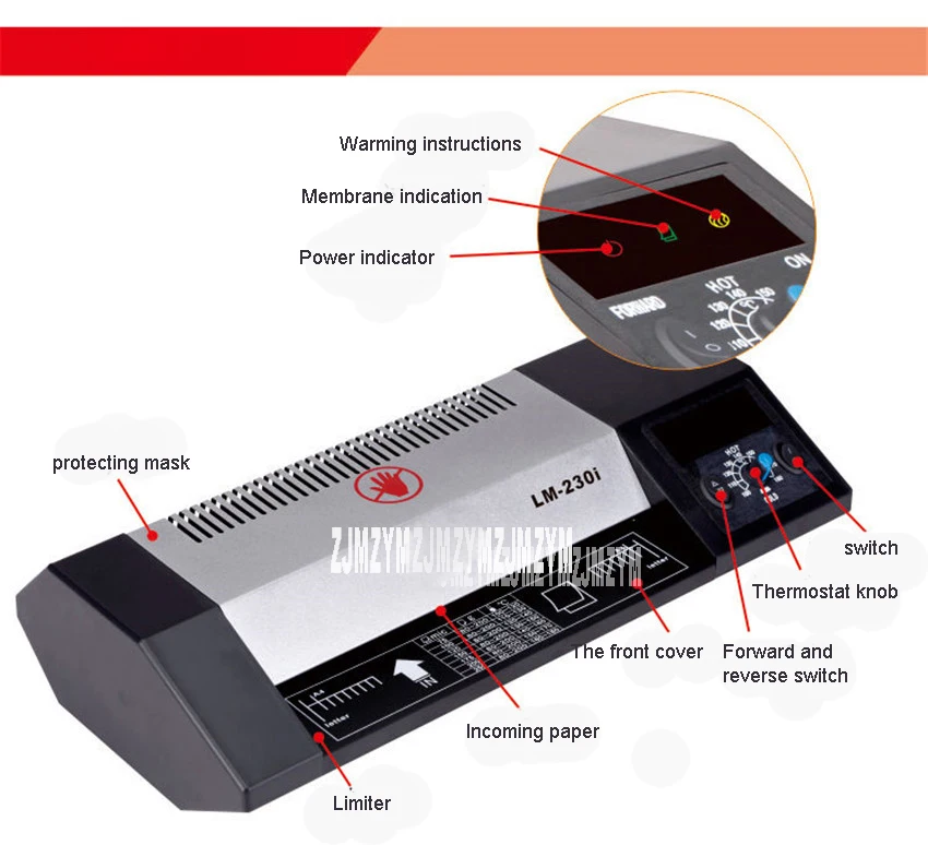 1 шт. LM230i A4 фото ламинатор, пластиковые карты четыре оси термостат металлический корпус 220 В/50 Гц