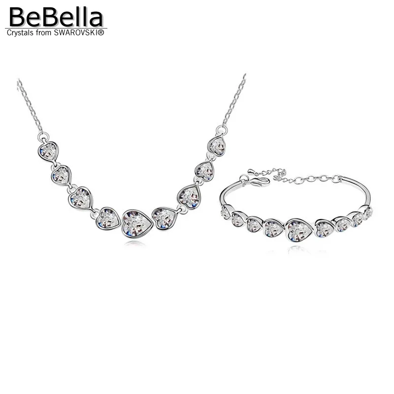 

BeBella Nouba Necklace and Bangle set Made with Swarovski Elements for women gift