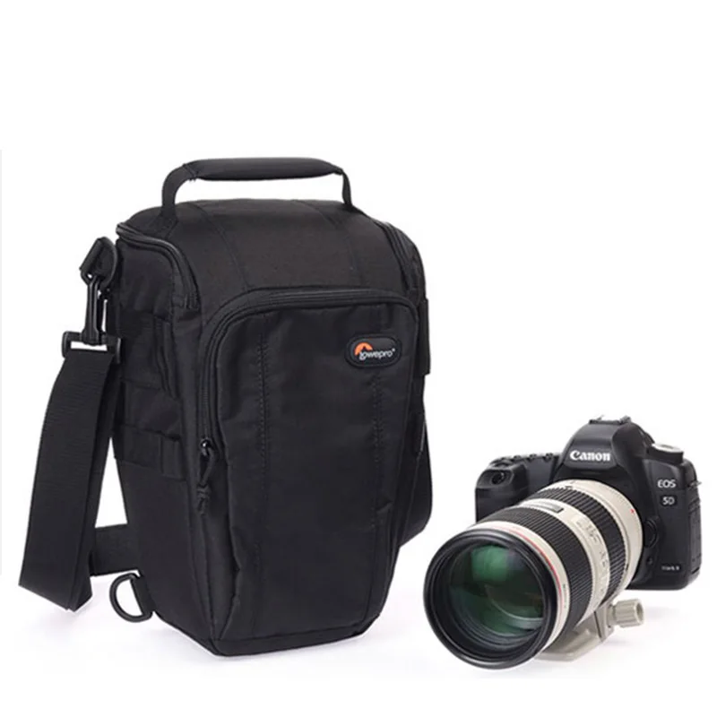 

Lowepro Toploader Zoom 55 AW Digital SLR Camera Triangle Shoulder Bag Rain Cover Portable Waist Case Holster For Canon Nikon