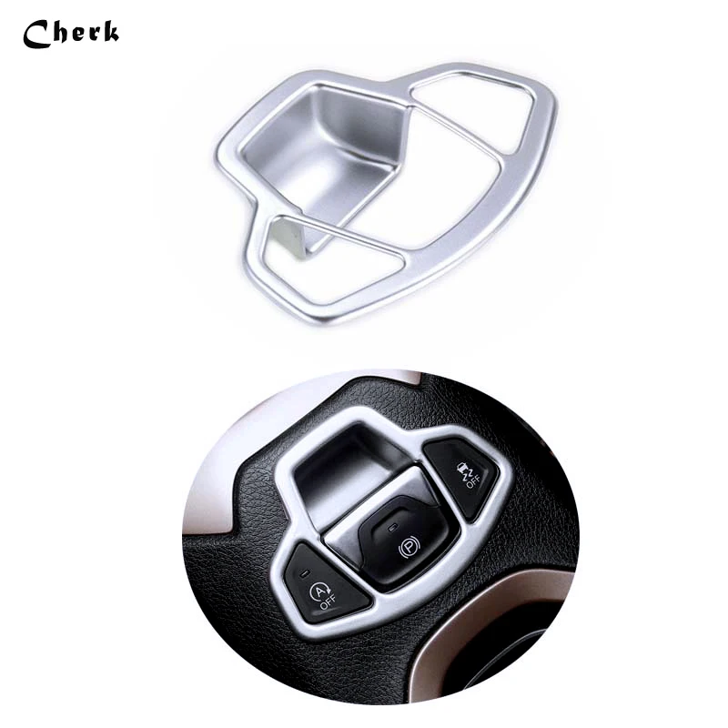 

For Jeep Renegade 2015 2016 ABS Chrome Center Console Handbrake Frame Cover Bezel Trim