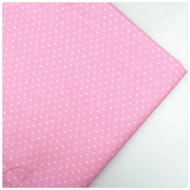 Syunss, светильник розовый в белый горошек печатных хлопчатобумажная ткань DIY Tissu лоскутное Telas Швейные Детские игрушки постельные принадлежности стеганая ткань ремесло Tecido