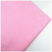 Syunss, светильник розовый в белый горошек печатных хлопчатобумажная ткань DIY Tissu лоскутное Telas Швейные Детские игрушки постельные принадлежности стеганая ткань ремесло Tecido