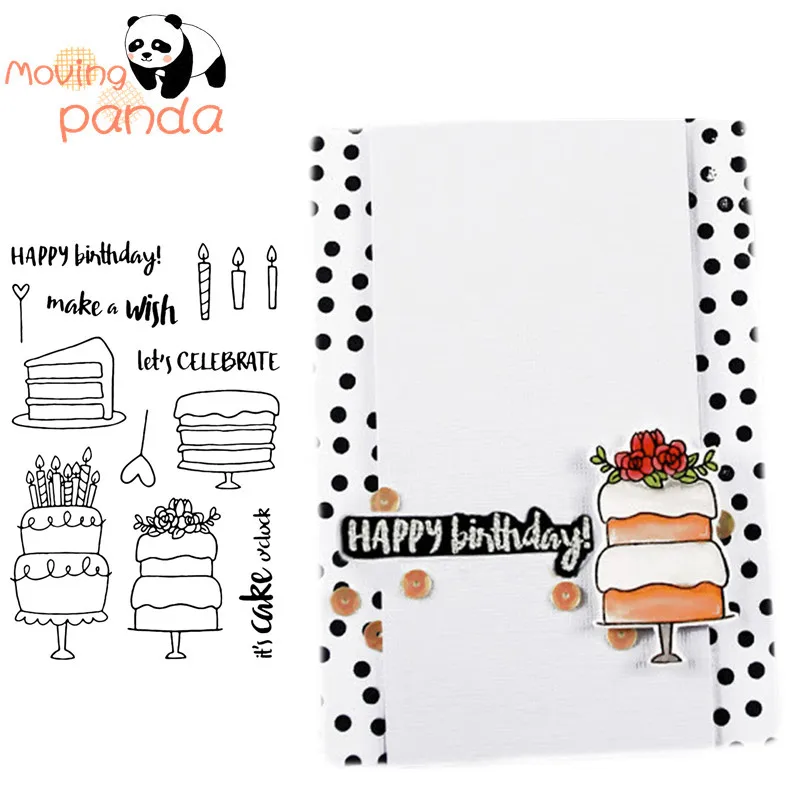 

CAKE Transparent Clear Silicone Stamp/Seal for DIY scrapbooking/photo album Decorative clear stamp sheets