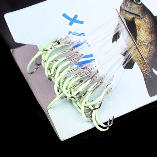 NEW 30pcs Fishhooks Night Light Hooks Outdoor Sports Luminous Fishing Tackle Fishhook