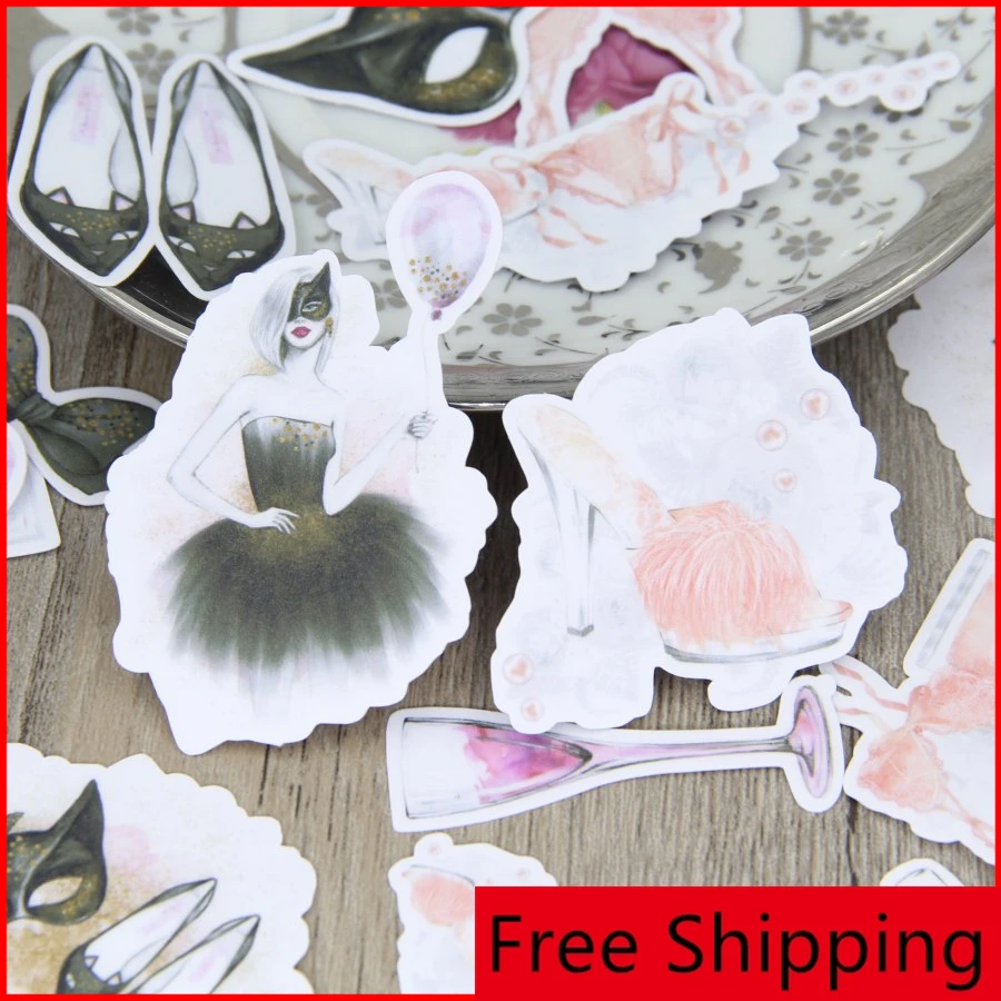 

20 pcs Masquerade party vintage personalized scrapbook Stickers scrapbooking material personalized sticker happy planner craft