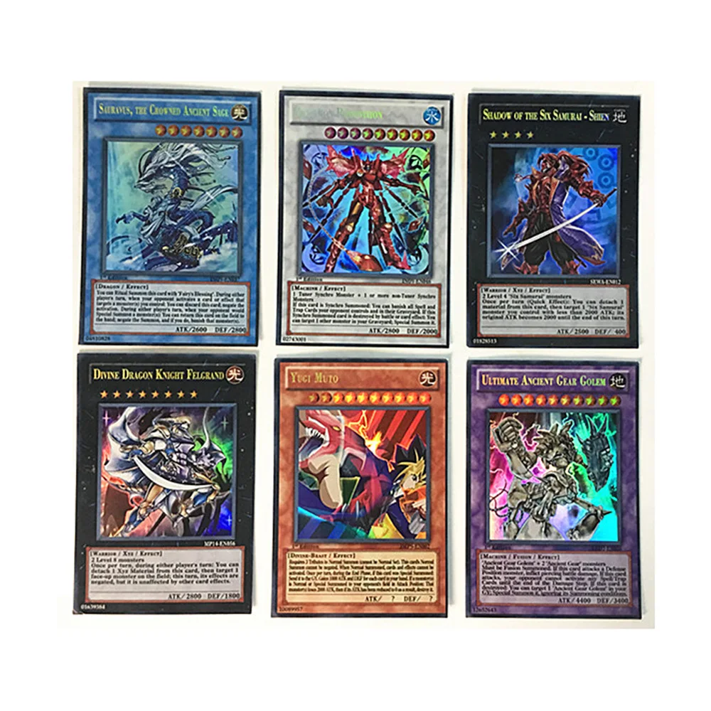 

60PCS/Set Yugioh Rare Flash Cards Yu Gi Oh Game Paper Cards Kids Toys Girl Boy Collection Yu-Gi-Oh Cards Christmas Gift Toys
