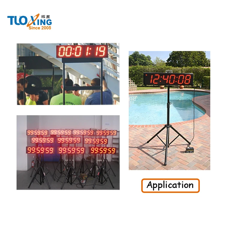 

6" 6 digital LED large race clock/timer