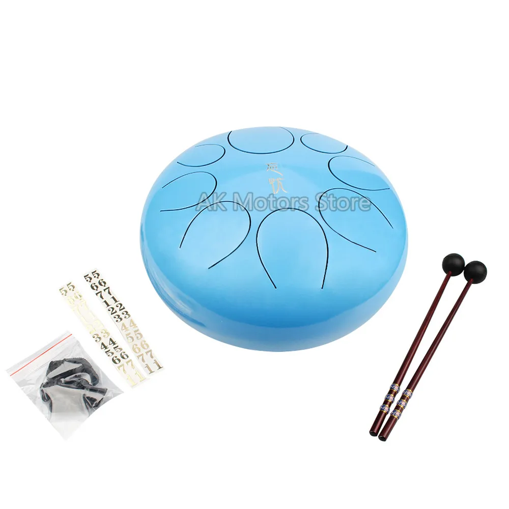 

HandPan 10" Scale Steel Drums Set Percussion Tongue Drum with Free Bag Mallets for Children Music Instrument