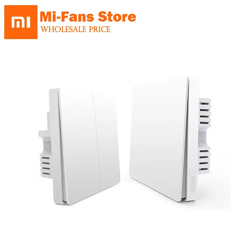 

Xiaomi Aqara Mijia Smart home Light Control ZiGBee Wireless Key Wall Switch Via Smarphone Mi Home APP Remote contral By Xiao D5