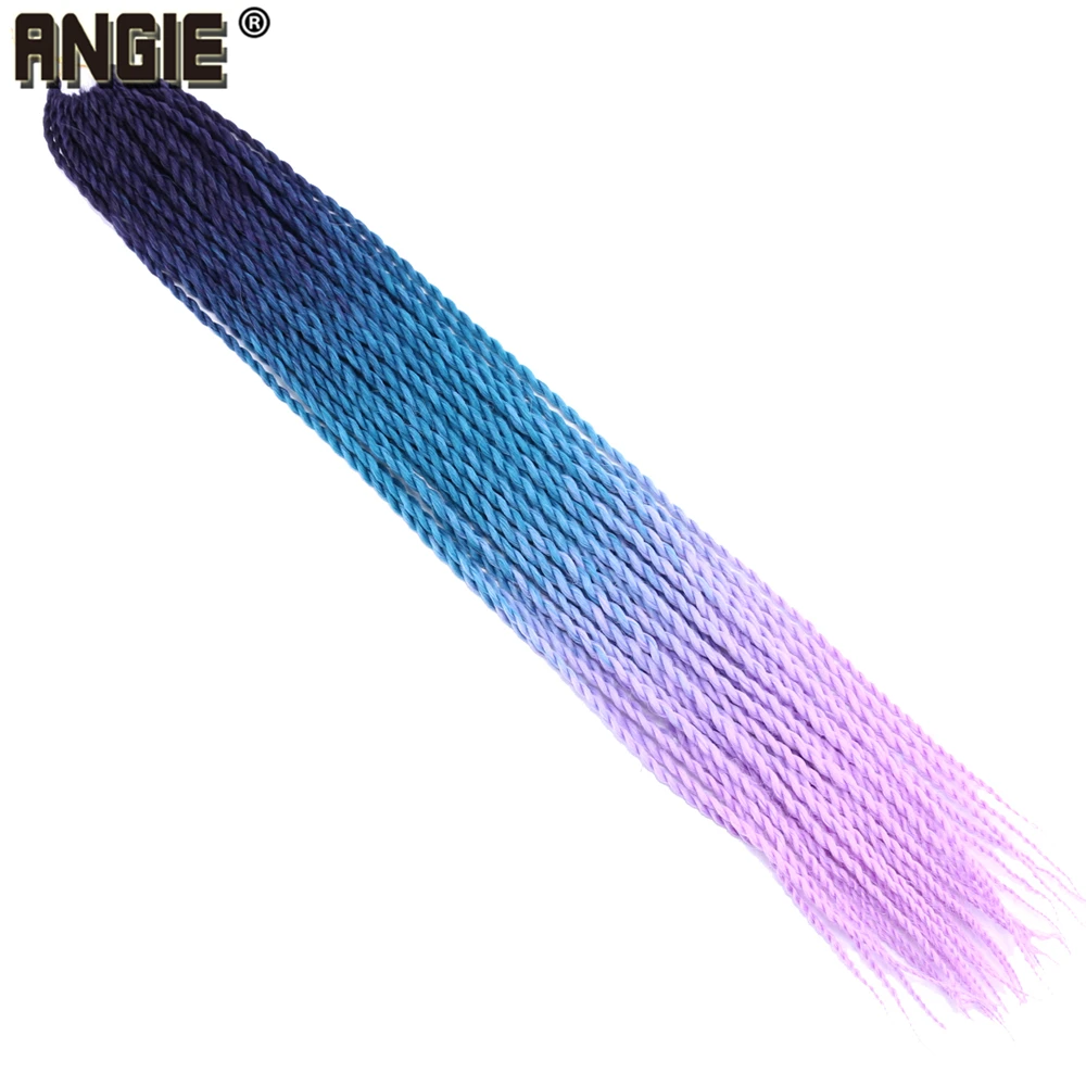 Crochet Braiding Hair 22 Inch Senegal Twist High Temperature Synthetic Hair Braid Three Tone Ombre Color Crochet Braids