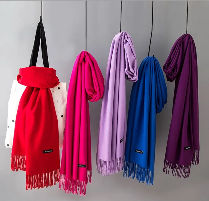 

Luxury Brand Scarf Unisex Female Male Best Quality Wool Cashmere Scarves Pashmina Tassels Women Men Wrap shawl
