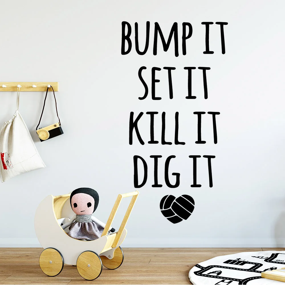 

Wall Vinyl bump it Sentence Wall Stickers Nordic Style Home Decoration For Kids Room Nature Decor Sticker Bedroom Mural naklejki