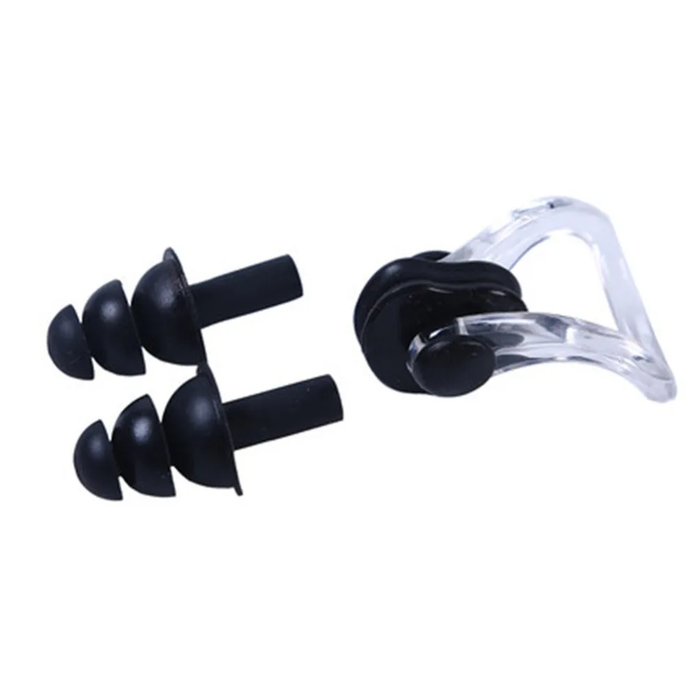 لينة للماء سيليكون السباحة مشبك الأنف سدادات مجموعة تصفح الغوص piscina هل السباحة تجمع إكسسوارات للبالغين الأذن المكونات المياه