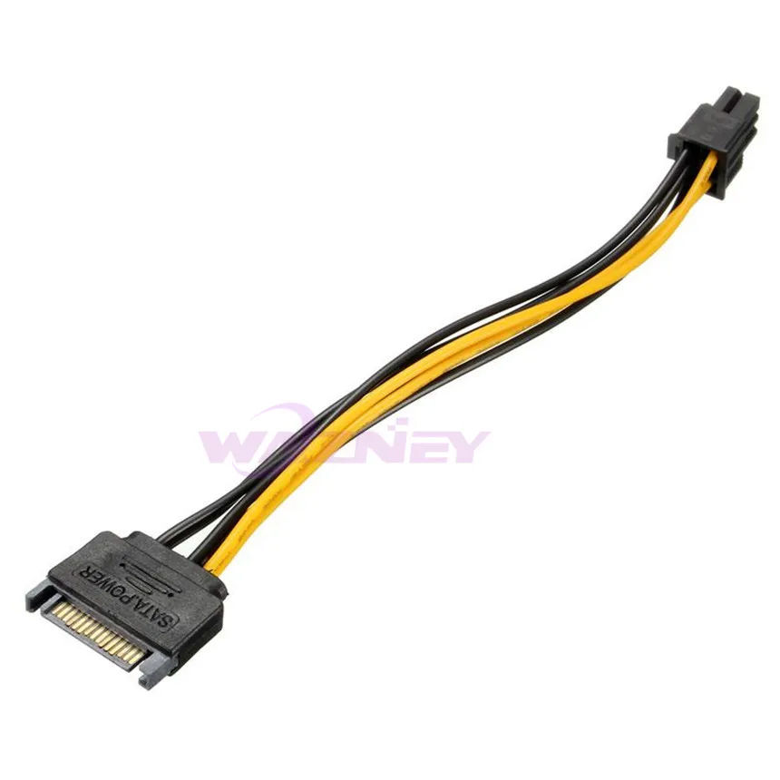 200 шт./лот двойной 15 Pin 2 SATA к 6 PCI EXPRESS E Sata Графический конвертер адаптер видеокарта