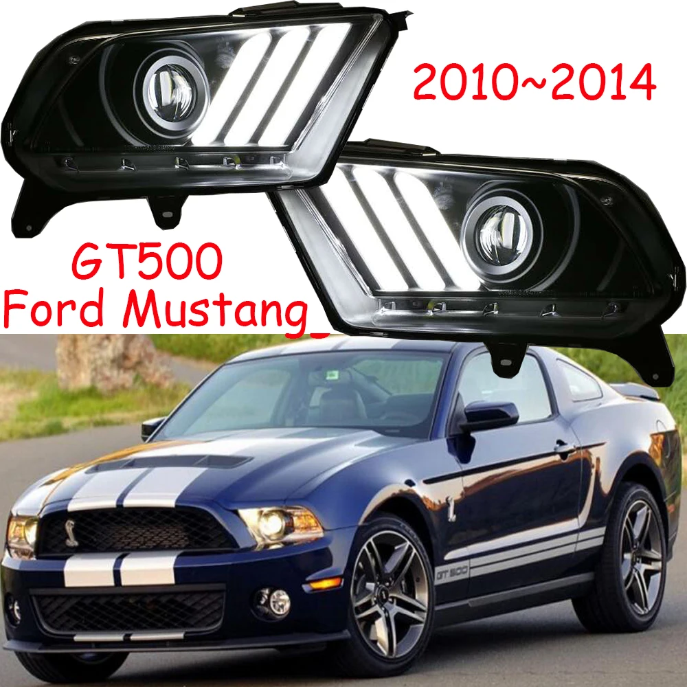 

car styling For front lamp GT500 Ford Mustang head light DRLcar accessories 2010 2011 2012 2013 2014 Headlamp Mustang fog light