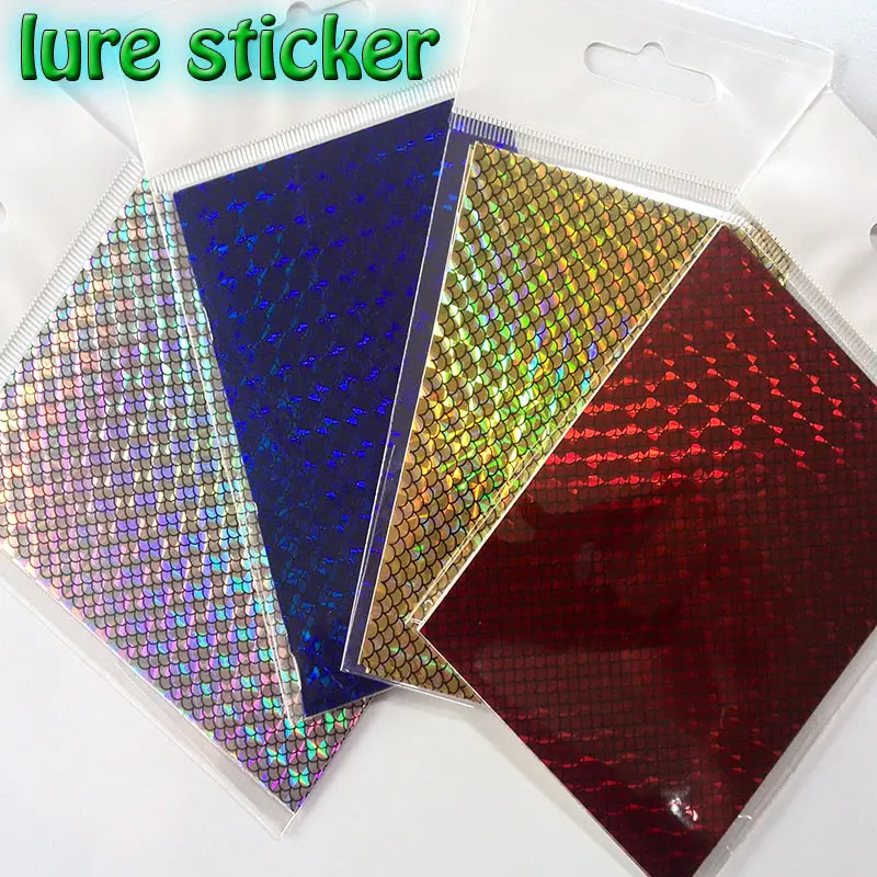 

HOT FISH STICKERS HOLOGRAPHIC fish more color scale 4kinds 8paper/lot length 7.3cm width 10cm