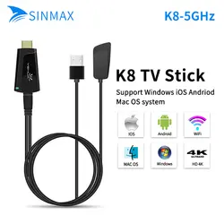 4 к 3840*2160 IOS Android ТВ карты 2,4 г/5,8 г беспроводной проигрыватель потокового HDMI ключ Miracast youtube PK Anycast mirascreen dvb