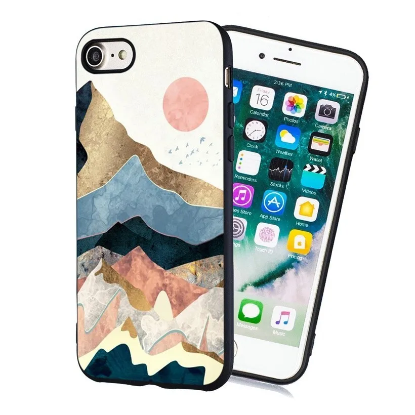 Силиконовый чехол для iPhone X XR XS Max 6 6S 7 8 Plus 5 дюймов искусственный рисунок цветочный