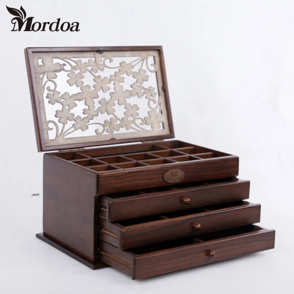 2016 Jewelry Box Necklace Rings Jewellery Container Boxes Makeup Case