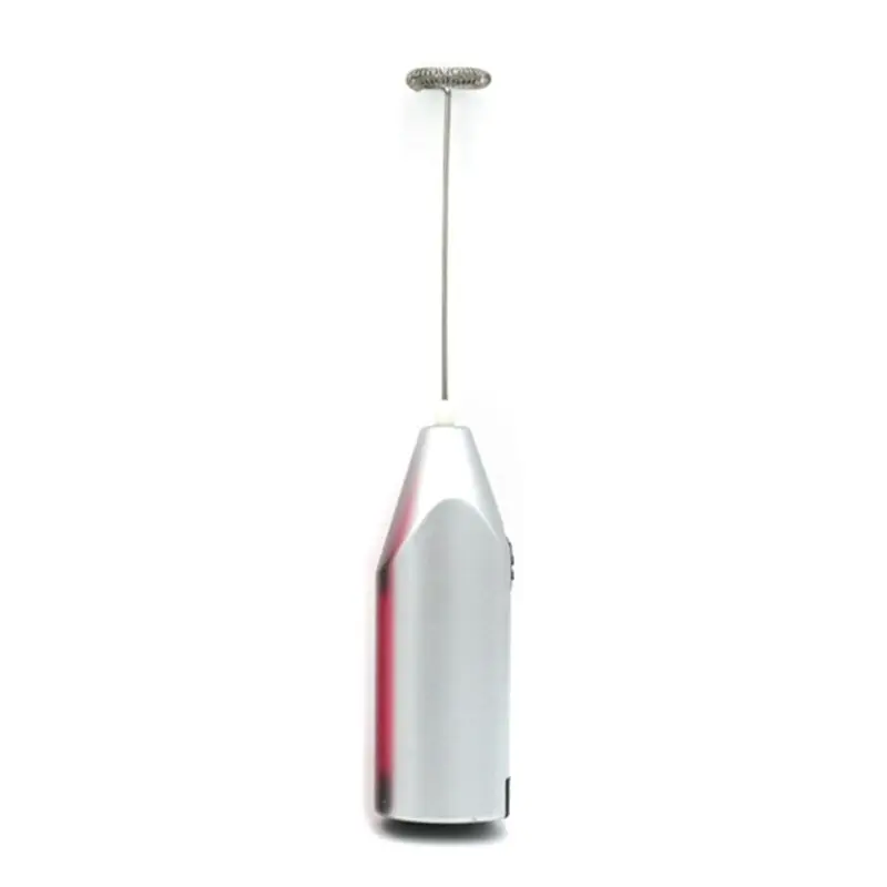 Электрический миксер венчик для молока двойная головка кофе вспениватель пенообразователь машина нержавеющая сталь для дома кухня - Цвет: Silver