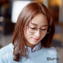 LIYUE круглый металлический Ретро рамка очки Новое поступление оптическая рамка для женщин высокое качество Золотые очки Рамка высокое качество